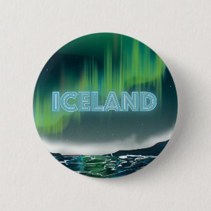 Isländisch Nord Lights Reisemusik Button
