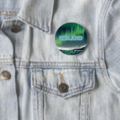 Isländisch Nord Lights Reisemusik Button (Beispiel)