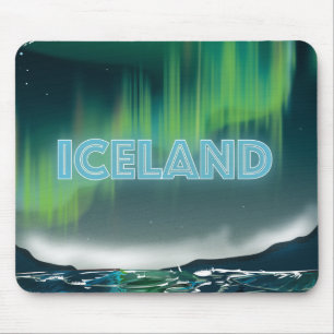 Isländisch Nord Lights Reisemusik Mousepad
