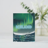 Isländisch Nord Lights Reisemusik Postkarte (Stehend Vorderseite)