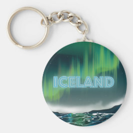 Isländisch Nord Lights Reisemusik Schlüsselanhänger