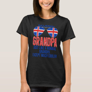 Isländisch Opa Island Flag Sonnenbrille Fat T-Shirt