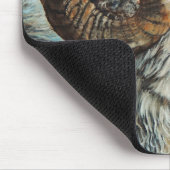 Isländisch Ram-weiße Schafe mit Hörnern Mousepad (Ecke)