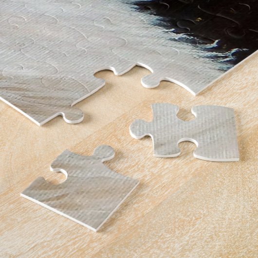 Isländisch Ram-weiße Schafe mit Hörnern Puzzle (Seite)