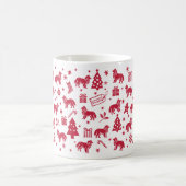 Isländisch Sheepdog Weihnachtsdesign Kaffeetasse (Mittel)
