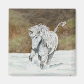 Isländisch Unicorn Magnet (Vorne)