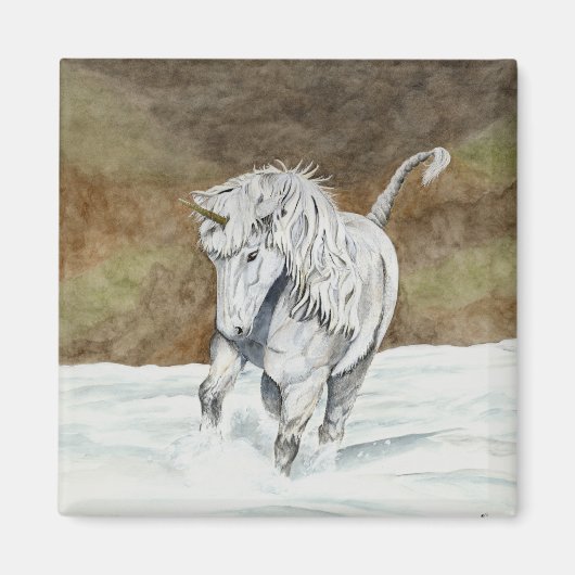 Isländisch Unicorn Magnet (Vorne)