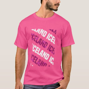 Isländische Camouflage Muster Pink Camouflage T-Shirt