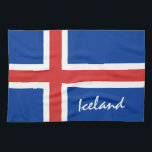 Isländische Fahne- und Isländische Urlaubs-/Sportf Geschirrtuch<br><div class="desc">Küchentücher: Island & Europa - Liebe mein Land und isländische Fahndungsgeschenke</div>