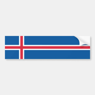 Isländische Flagge Autoaufkleber