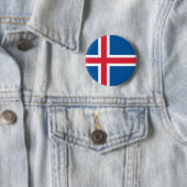 Isländische Flagge Button (Beispiel)