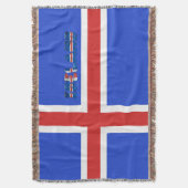 Isländische Flagge Decke (Vorderseite Vertikal)