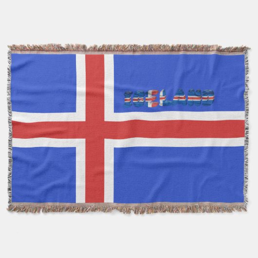 Isländische Flagge Decke (Vorderseite)