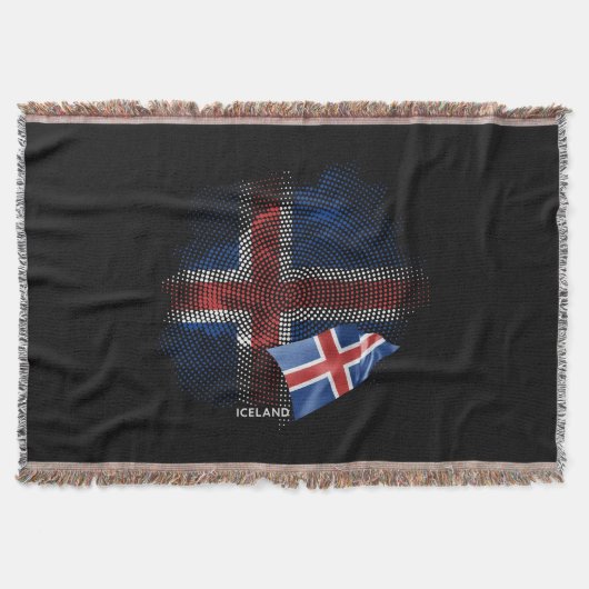 Isländische Flagge Decke (Vorderseite)