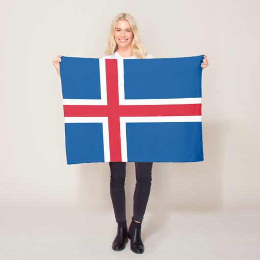 Isländische Flagge Fleecedecke (Beispiel)