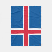 Isländische Flagge Fleecedecke (Vorderseite)