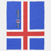 Isländische Flagge Fleecedecke (Vorderseite)