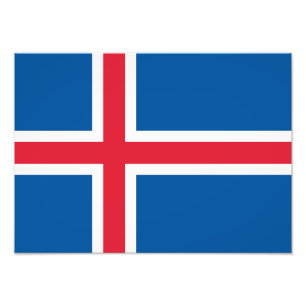 Isländische Flagge Fotodruck