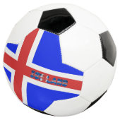 isländische Flagge Fußball (Dreiviertel)