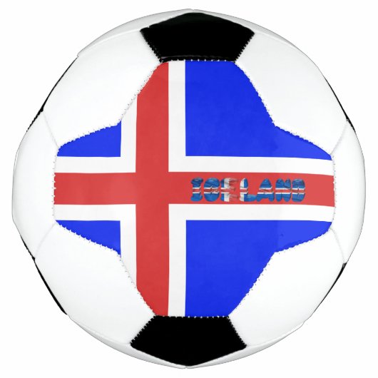 isländische Flagge Fußball (Vorderseite)
