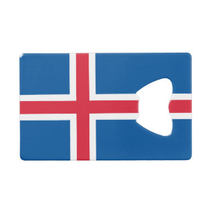 Isländische Flagge Geldbeutel Flaschenöffner