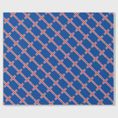 Isländische Flagge Geschenkpapier (Flach)