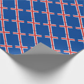 Isländische Flagge Geschenkpapier (Ecke)