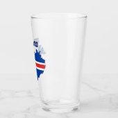 isländische Flagge Glas (Links)