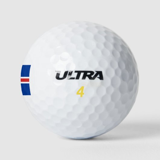 isländische Flagge Golfball (Logo)