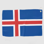 isländische Flagge Golfhandtuch (Horizontal)