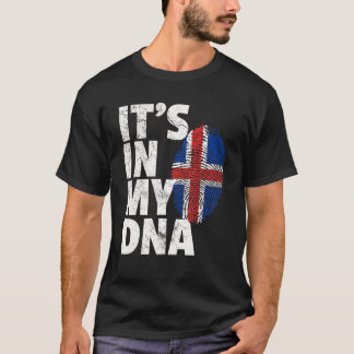 Isländische Flagge in meiner DNA - Weihnachtsgi T-Shirt