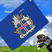 Isländische Flagge & Island Golf, Reykjavik /sport Golfhandtuch
