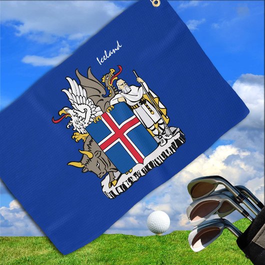 Isländische Flagge & Island Golf, Reykjavik /sport Golfhandtuch