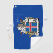 Isländische Flagge & Island Golf, Reykjavik /sport Golfhandtuch (Insitu)
