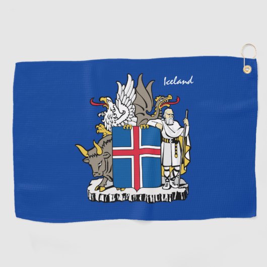 Isländische Flagge & Island Golf, Reykjavik /sport Golfhandtuch (Horizontal)