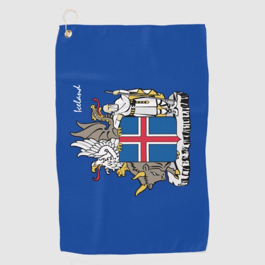 Isländische Flagge & Island Golf, Reykjavik /sport Golfhandtuch (Vorderseite)