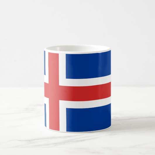 (Isländische) Flagge Islands Kaffeetasse (Mittel)
