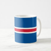 Isländische Flagge Kaffeetasse (VorderseiteRechts)