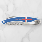 isländische Flagge Kellnermesser (Rückseite)