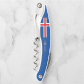 isländische Flagge Kellnermesser (Vorderseite)