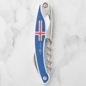 isländische Flagge Kellnermesser (Rückseite)