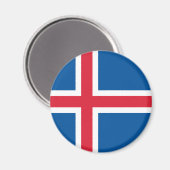 Isländische Flagge Magnet (Vorderseite/Rückseite)