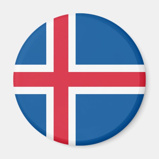 Isländische Flagge Magnet (Vorne)