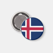Isländische Flagge Magnet (Vorderseite/Rückseite)