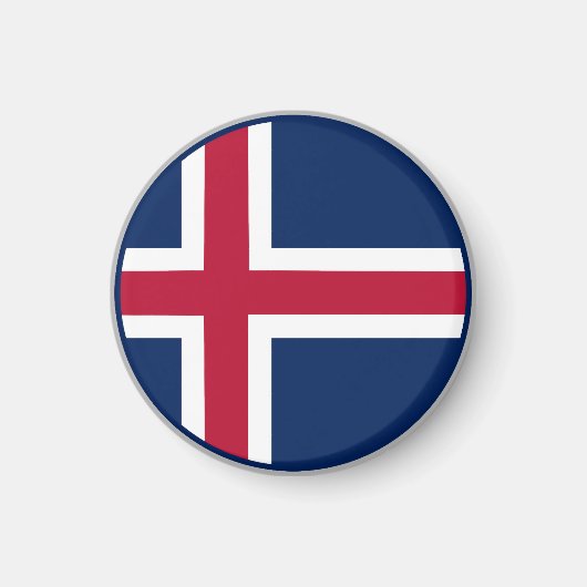 Isländische Flagge Magnet (Vorne)