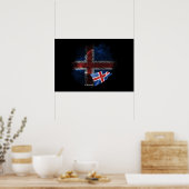 Isländische Flagge Poster (Küche)