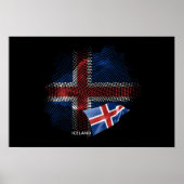 Isländische Flagge Poster (Vorne)