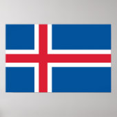 Isländische Flagge - Poster (Vorne)