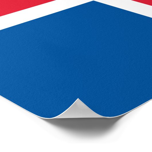 Isländische Flagge - Poster (Ecke)