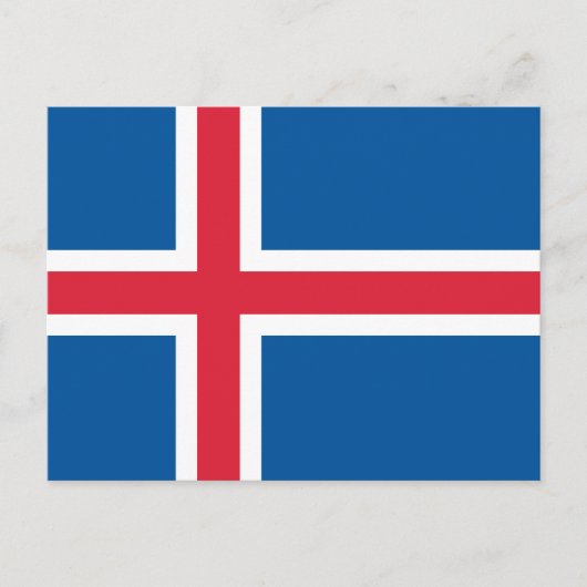 Isländische Flagge Postkarte (Vorderseite)